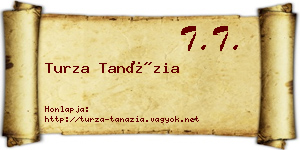Turza Tanázia névjegykártya